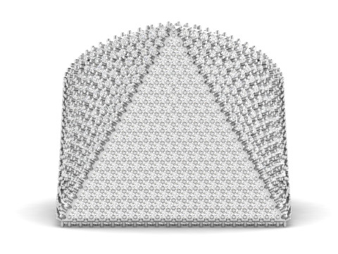 Triangular Pyramid Shape Champions Diamond Ring 3D Print Model