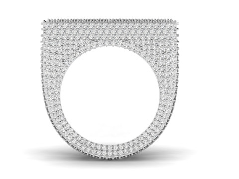 Triangular Pyramid Shape Champions Diamond Ring 3D Print Model