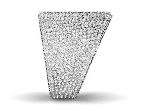 Triangular Pyramid Shape Champions Diamond Ring 3D Print Model