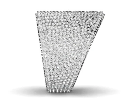 Anello con diamante Champions a forma di piramide triangolare Modello di stampa 3D