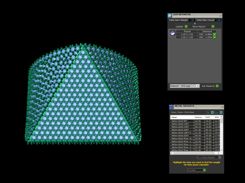 Triangular Pyramid Shape Champions Diamond Ring 3D Print Model