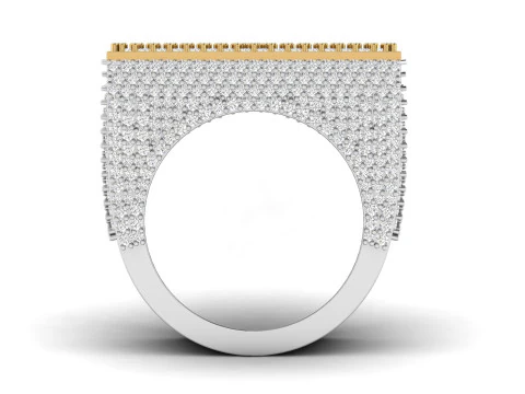 Triangular Pyramid Shape Champions Diamond Ring 02 3D Print Model