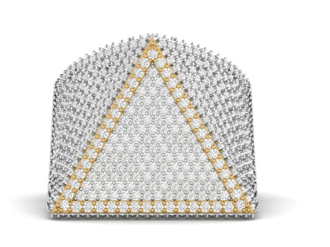 Triangular Pyramid Shape Champions Diamond Ring 02 3D Print Model