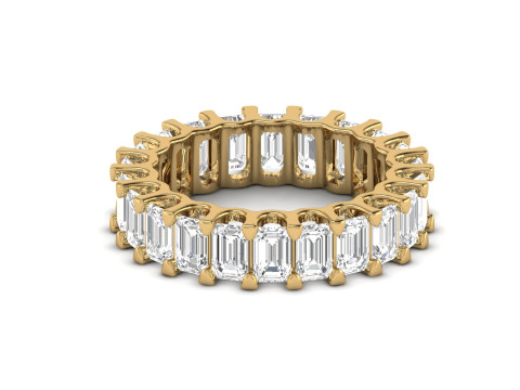 U Shape Emerald Diamond Ring 3D Print Model