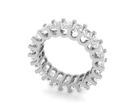 U Shape Emerald Diamond Ring 3D 프린트 모델