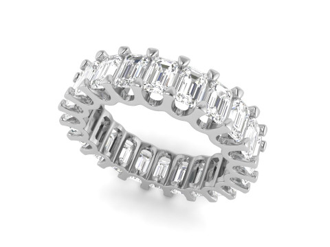 U Shape Emerald Diamond Ring 3D 프린트 모델