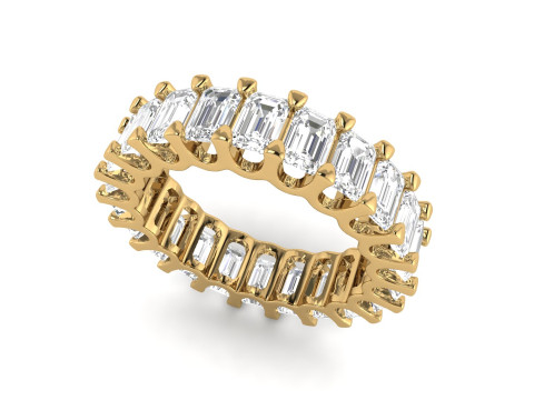 U Shape Emerald Diamond Ring 3D 프린트 모델