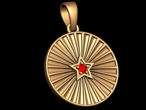 Star Medallion Pendant 3D प्रिंट मॉडल