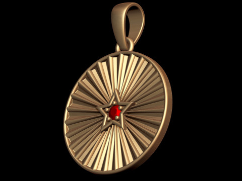 Star Medallion Pendant 3D प्रिंट मॉडल