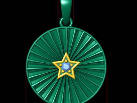 Star Medallion Pendant 3D प्रिंट मॉडल