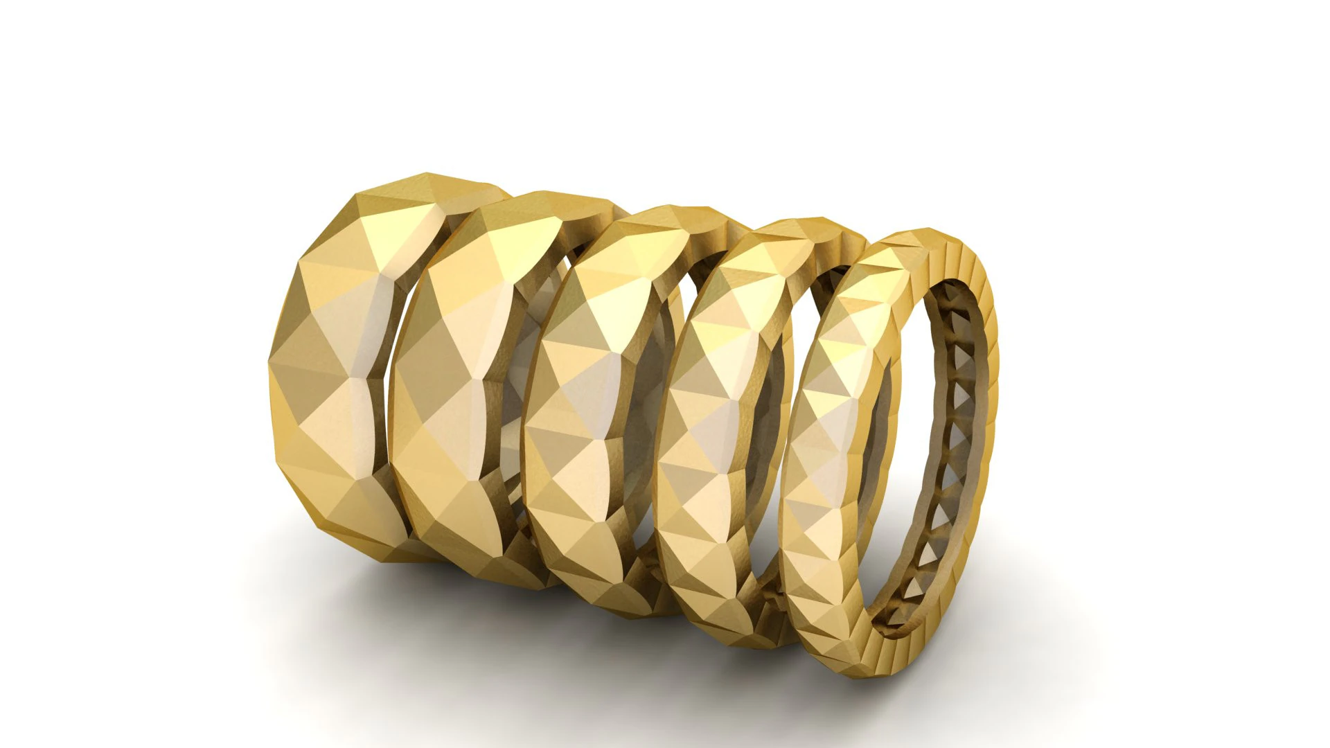 Square Pyramid Ring 5 width sizes US-7 3D Print Model .c4d .max .obj .3ds .fbx .stl .blend