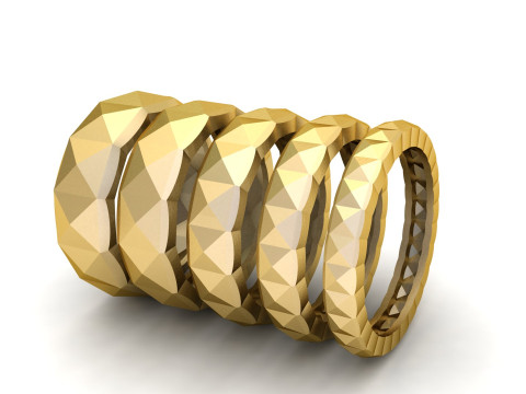 Square Pyramid Ring 5 width sizes US-7 Modelo de Impressão 3D