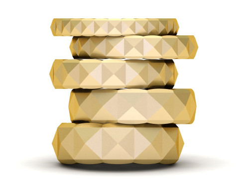 Square Pyramid Ring 5 width sizes US-7 Modelo de Impressão 3D
