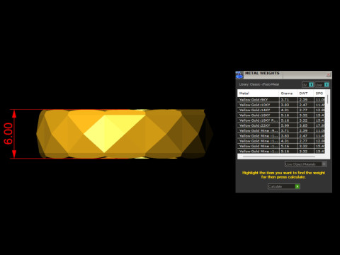 Square Pyramid Ring 5 width sizes US-7 Modelo de Impressão 3D