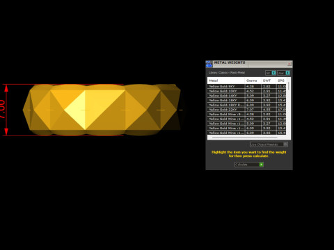 Square Pyramid Ring 5 width sizes US-7 Modelo de Impressão 3D