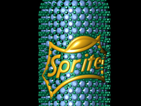 Diamond Sprite Soda Can Diamond Pendant Model Cetak 3D
