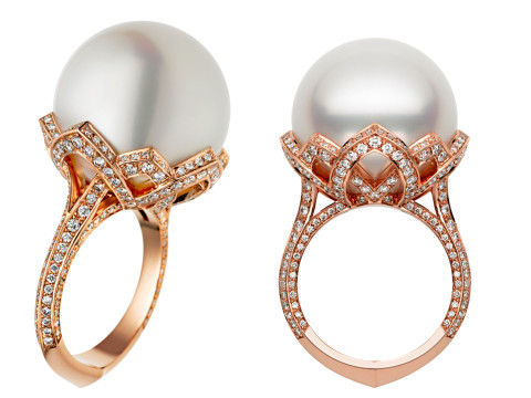 Sea Pearl Cocktail Engagement Ring 3D 프린트 모델