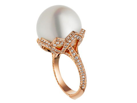 Sea Pearl Cocktail Engagement Ring 3D Принт Модель