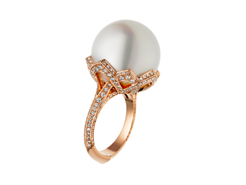 Sea Pearl Cocktail Engagement Ring 3D Принт Модель