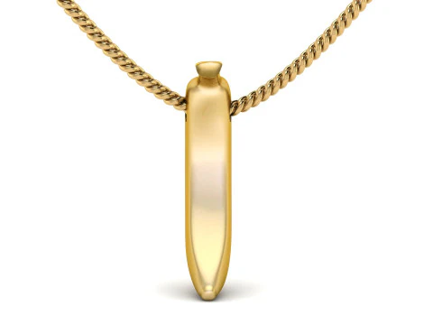 Gold Banana Fruit Pendant 3D Print Model