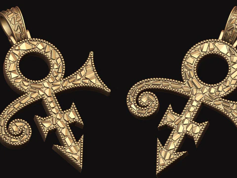 Подвеска-самородок с крестом &laquo;Глаз Гора&raquo; Анк 3D Принт Модель