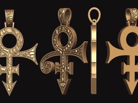 Eye of Horus Ankh Cross Nugget Pendant 3Dプリントモデル
