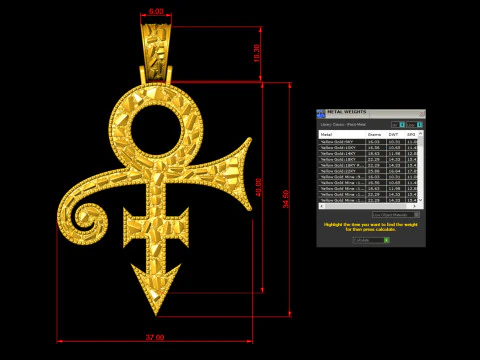Eye of Horus Ankh Cross Nugget Pendant 3D Print Model
