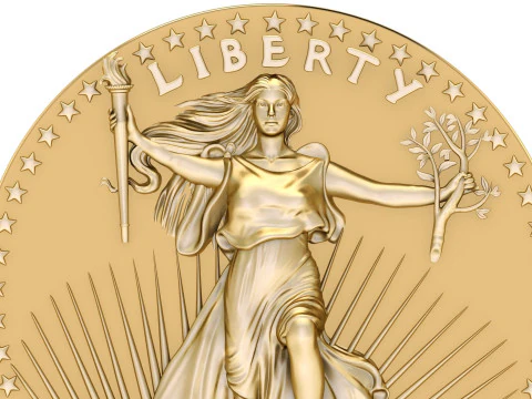 10 US Dollar Liberty Coin 3D Print Model