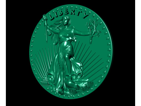 10 US Dollar Liberty Coin Model do druku 3D