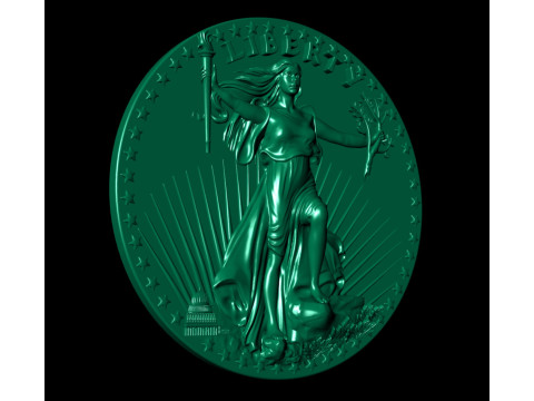 10 US Dollar Liberty Coin Model do druku 3D