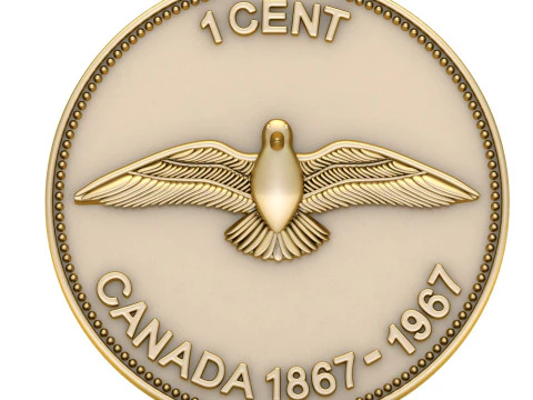 1 CENT CANADA COIN 3D Print Model