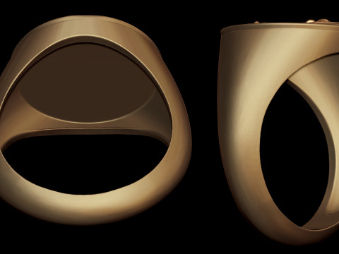 Faceless Time Sand Clock Ring 3D 프린트 모델