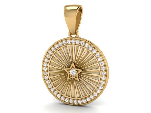 Star Galaxy Diamond Pendant 3D Print Model