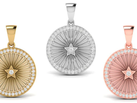 Star Galaxy Diamond Pendant 3D Print Model