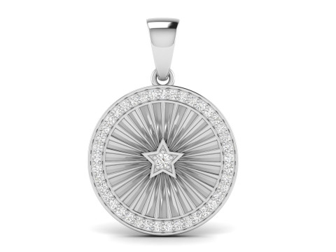 Star Galaxy Diamond Pendant 3Dプリントモデル