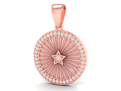 Star Galaxy Diamond Pendant 3Dプリントモデル