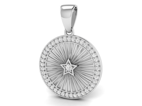 Star Galaxy Diamond Pendant 3Dプリントモデル