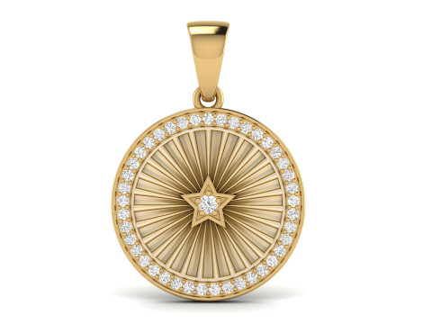Star Galaxy Diamond Pendant 3Dプリントモデル