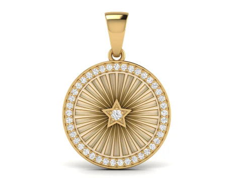 Star Galaxy Diamond Pendant 3D Print Model