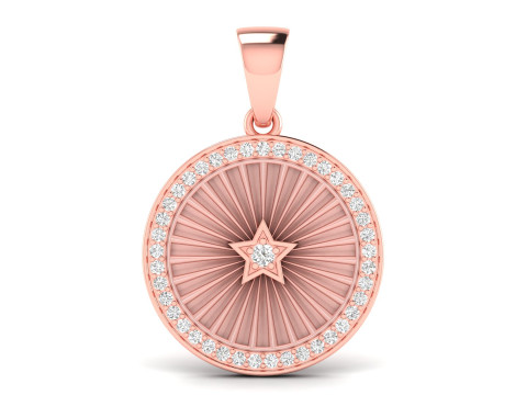 Star Galaxy Diamond Pendant 3Dプリントモデル