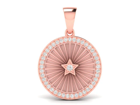Star Galaxy Diamond Pendant 3D Print Model