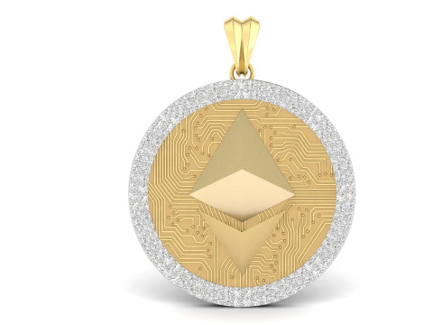 Ethereum Coin Pendant 3D Print Model