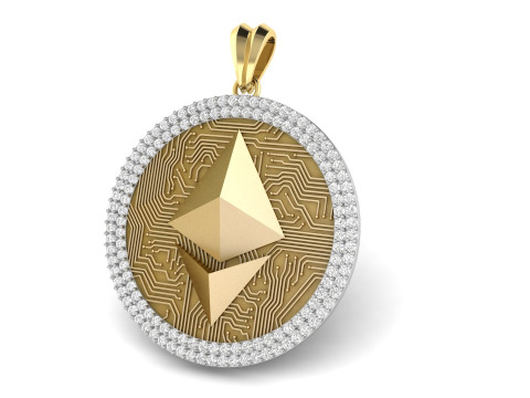 Ethereum Coin Pendant Modelo de impresión 3D