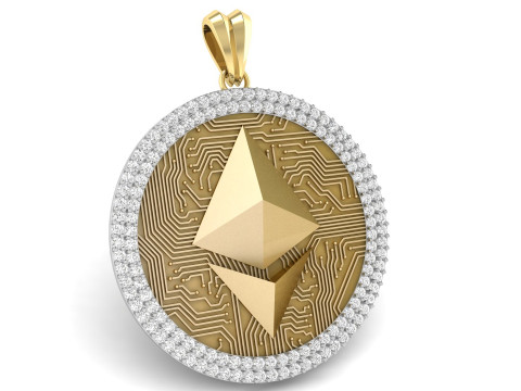 Ethereum Coin Pendant Modelo de impresión 3D