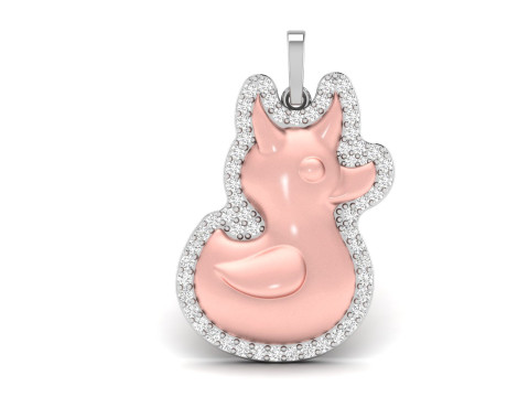 Evil Duck Diamond Pendant 3D Print Model