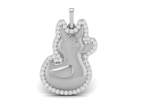 Evil Duck Diamond Pendant 3D Print Model