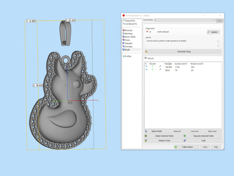 Evil Duck Diamond Pendant 3D Print Model