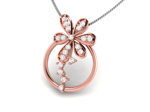 Light Weight Diamond Flower Pendant 3D Print Model