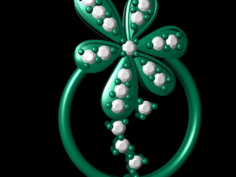 Light Weight Diamond Flower Pendant 3D Print Model