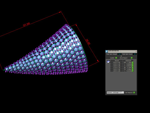Diamond Horn Hip-Hop Pendant Model Cetak 3D